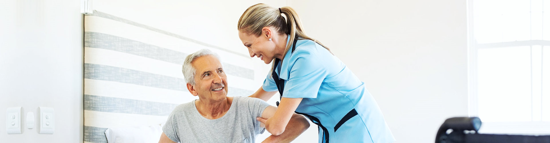 caregiver asssisting the elderly