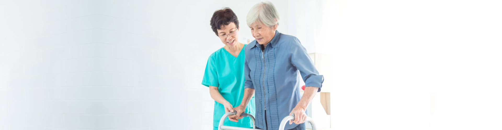 caregiver assisting the elderly